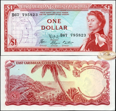 Восточные Карибы. 1 доллар (Unc) 1965
