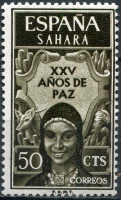Испанская Сахара. 1965. 25 лет мира (Почтовая марка. MNH OG)