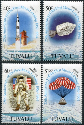 Тувалу. 1994. 25-я годовщина первого полёта человека на Луну (Серия. MNH OG)