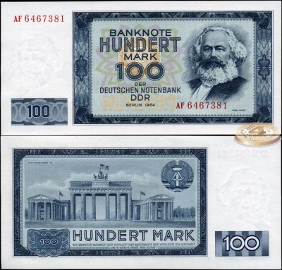 Германия (ГДР). 100 марок (Unc) 1964