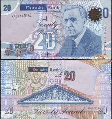 Ирландия [Северная]. Банкнота 20 фунтов. 16.10.2012(2013). Unc. Бумага. Кат.# P.213a