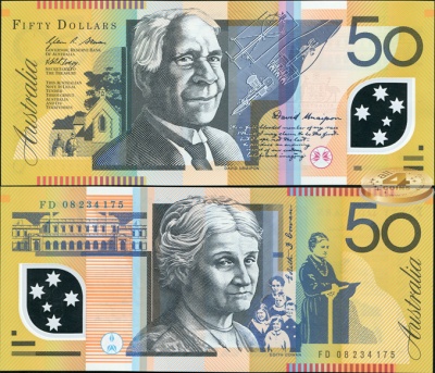 Австралия. 50 долларов (Unc. Пластик) 2008