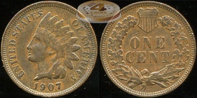 США. 1 цент. 1907 (XF)
