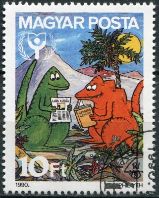 Венгрия. 1990. Международный год грамотности (Почтовая марка. CTO Гашеная)