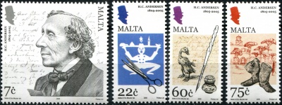 Мальта. 2005. Двухсотлетие со дня рождения Ганса Христиана Андерсена (Серия Почтовых марок. MNH OG)