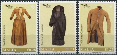 Мальта. 2019. Традиционные костюмы (Серия Почтовых марок. MNH OG)