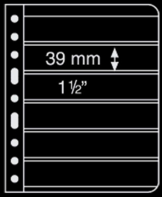 Черный лист Vario на 6 ячеек [1 шт] (Leuchtturm)