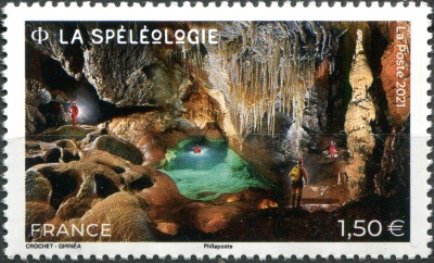Франция. 2021. Спелеология (Почтовая марка. MNH OG)