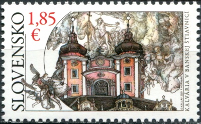 Словакия. 2021. Голгофа в Банска Штьявнице (Почтовая марка. MNH OG)