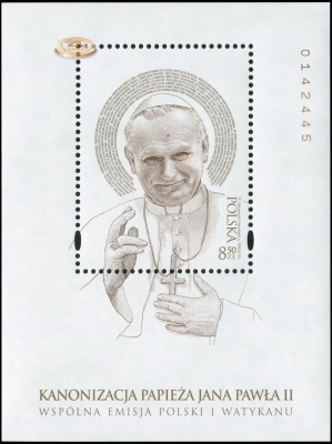 Польша. 2014. Канонизация Иоанна Павла II (Блок. MNH OG)