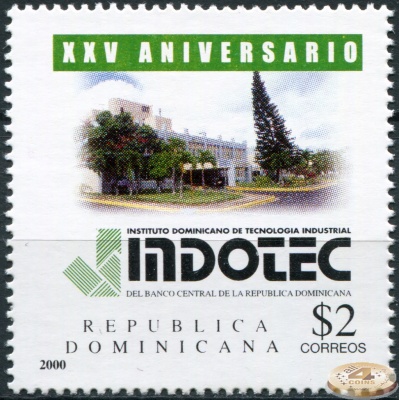 Доминиканская республика. 2000. 25-ая годовщина INDOTEC (Почтовая марка. MNH OG)