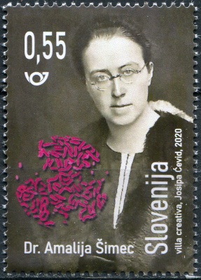 Словения. 2020. Амалия Шимец (1893-1960), бактериолог и эпидемиолог (Почтовая марка. MNH OG)