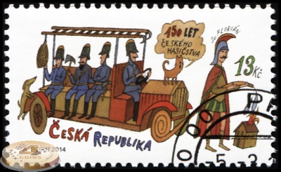 Чехия. 2014. 150 лет Чешской пожарной службе (Почтовая марка. CTO Гашеная)