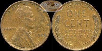 США. 1 цент. 1925 (aUnc)