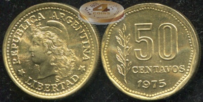 Аргентина. 50 центаво. 1975 (Unc)