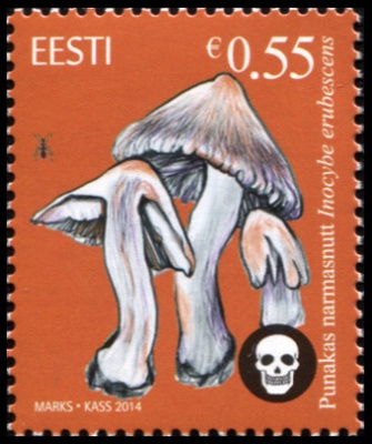 Эстония. 2014. Волоконница Патуйяра (смертельно ядовит) (Почтовая марка. MNH OG)