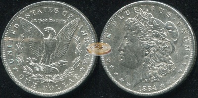 США. 1 доллар. 1884.O (Unc/aUnc. Серебро)