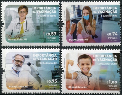 Португалия. 2022. Важность вакцинации (Серия Почтовых марок. MNH OG)