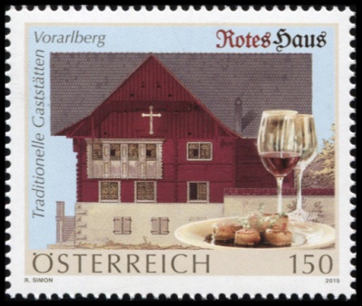 Австрия. 2015. Ресторан Rotes Haus (Почтовая марка. MNH OG)