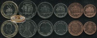 Ямайка. Набор №7 (6 монет. 1 биметалл) 1996-2008