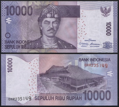 Индонезия. 10000 рупий (Unc) 2011