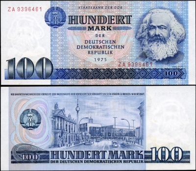 Германия (ГДР). 100 марок (Unc) 1975
