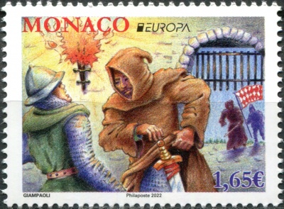 Монако. 2022. Истории и мифы (Почтовая марка. MNH OG)