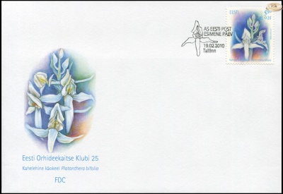 Эстония. 2010. Любка двулистная (Конверт Первого Дня. )