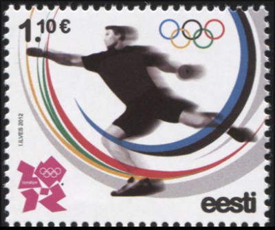 Эстония. 2012. Олимпийские игры. Лондон 2012 (Почтовая марка. MNH OG)