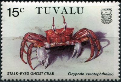 Тувалу. 1986. Десятиногий краб (Почтовая марка. MNH OG)