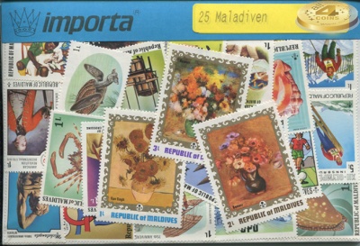 Мальдивы. Набор почтовых марок (25 шт. Ассорти)