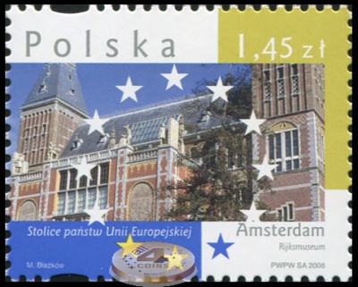 Польша. 2008. Амстердам. Рейксмюсеум (Почтовая марка. MNH OG)