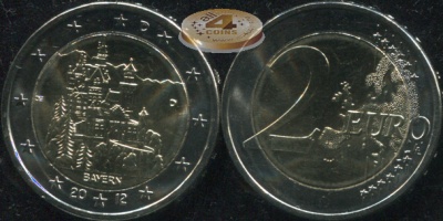 Германия. 2 евро. 2012.D (Unc. Биметалл)