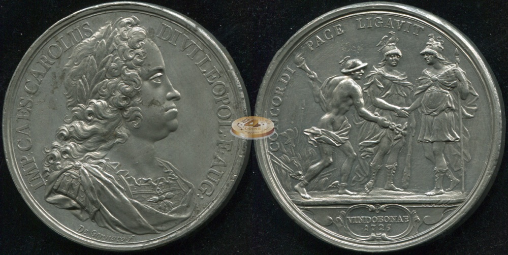 Священная Римская империя. Настольная медаль. 1725 (aUnc)