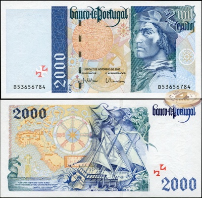 Португалия. 2000 эскудо (Unc) 2000