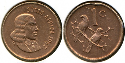 Южная Африка. 1 цент. 1967
