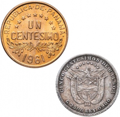 Панама. Набор №4 (VF-XF. 2 монеты)  1904-61