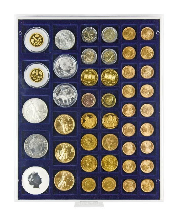 Бокс Marine на 45 монет разных диаметров (Lindner)