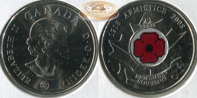 Канада. 25 центов. 2008 (Unc. Эмаль)