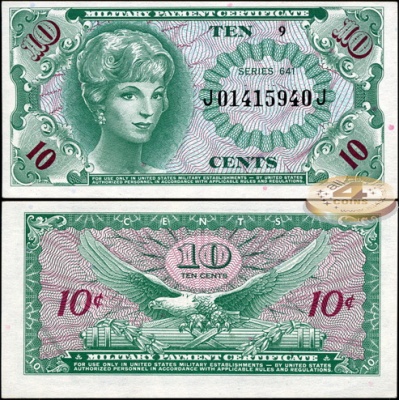 США. 10 центов (Unc) 1965