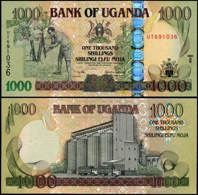 Уганда. 1000 шиллингов (Unc) 2005
