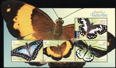 Австралия. 2016. Прекрасные бабочки (Малый лист. MNH OG)