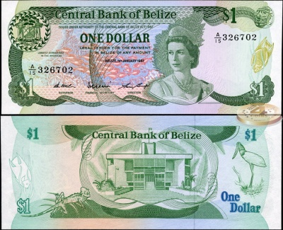 Белиз. 1 доллар (Unc) 1987