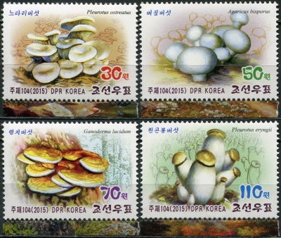 КНДР. 2015. Грибы (Серия. MNH OG)