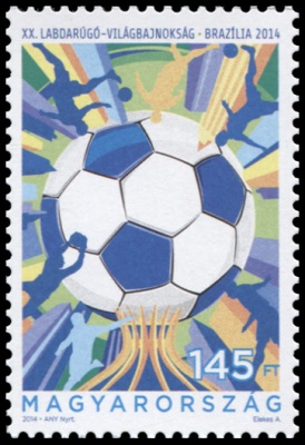 Венгрия. 2014. 20-й Чемпионат мира по футболу, Бразилия (Почтовая марка. MNH OG)