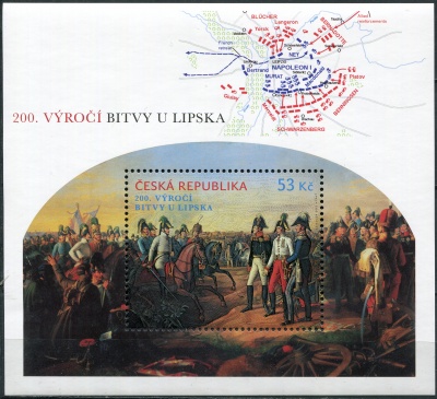 Чехия. 2013. 200 лет со дня Битвы под Лейпцигом (Почтовый блок. MNH OG)