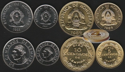 Гондурас. Набор №3 (4 монеты) 1999-2006