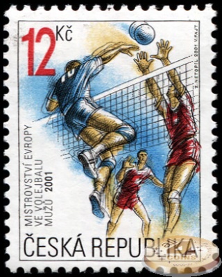Чехия. 2001. Чемпионат Европы по волейболу (Почтовая марка. MNH OG)