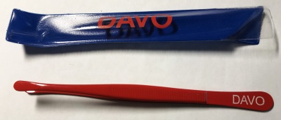 Пинцет DAVO Red 12 см, с закругленным острием (DAVO)