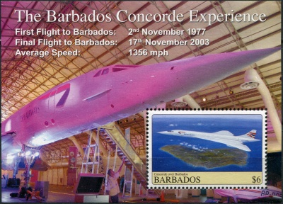 Барбадос. 2008. Самолёты. Конкорд (Блок. MNH OG)